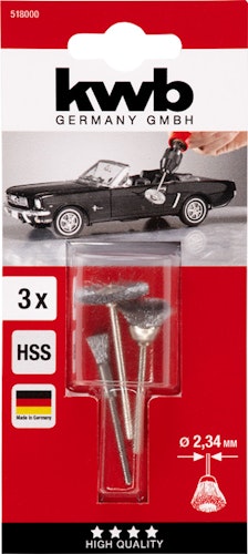 kwb Mini Drahtbürstensatz 3-tlg SB 518000