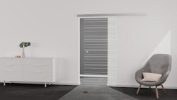 Griffwerk Glasschiebetür (ESG) LINES 814 ESG PURE WHITE klar 935x2058x8mm