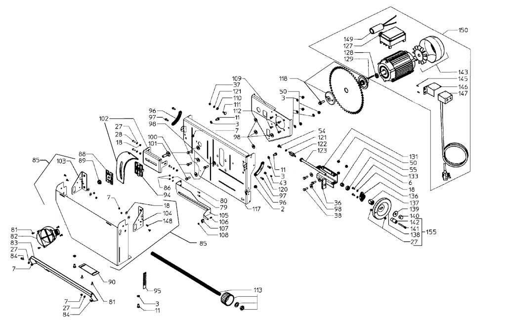 Explosionszeichnung Ersatzteile