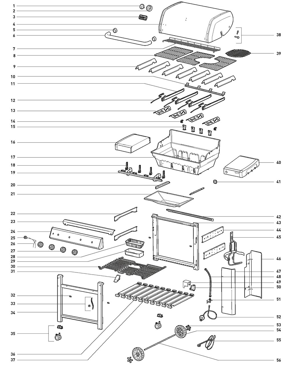 Explosionszeichnung Ersatzteile