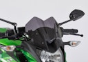 Vorschaubild ERMAX Naked-Bike-Scheibe Acrylic durchsichtig Schwarz getönt für KAWASAKI Z125