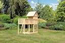 Vorschaubild Akubi Stelzenhaus Frieda mit Anbauplattform und Kletterwand
