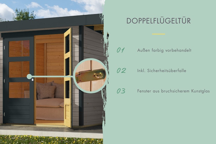 Karibu Gartenhaus Timmo - 19 mm inkl. gratis Expressversand