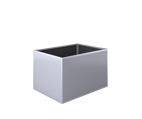 KGT Aluminium Hochbeet 130 - Profile pressblank - B1,21 x T0,91 x H0,77 m - 700 l