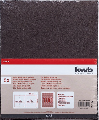 kwb 5 Schleifbogen Korund K 100 810410