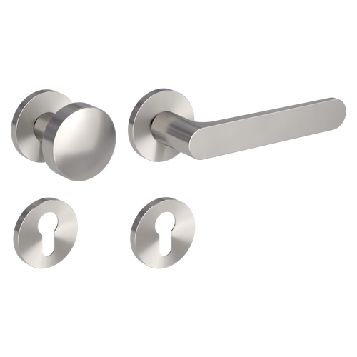 Griffwerk Wechselgarnitur VAYA 291 AVUS fast2fix Fast2Fix Rosetten rund Knopf R2 Samtgrau R