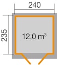 Vorschaubild Weka Gartenhaus 122 - 28 mm