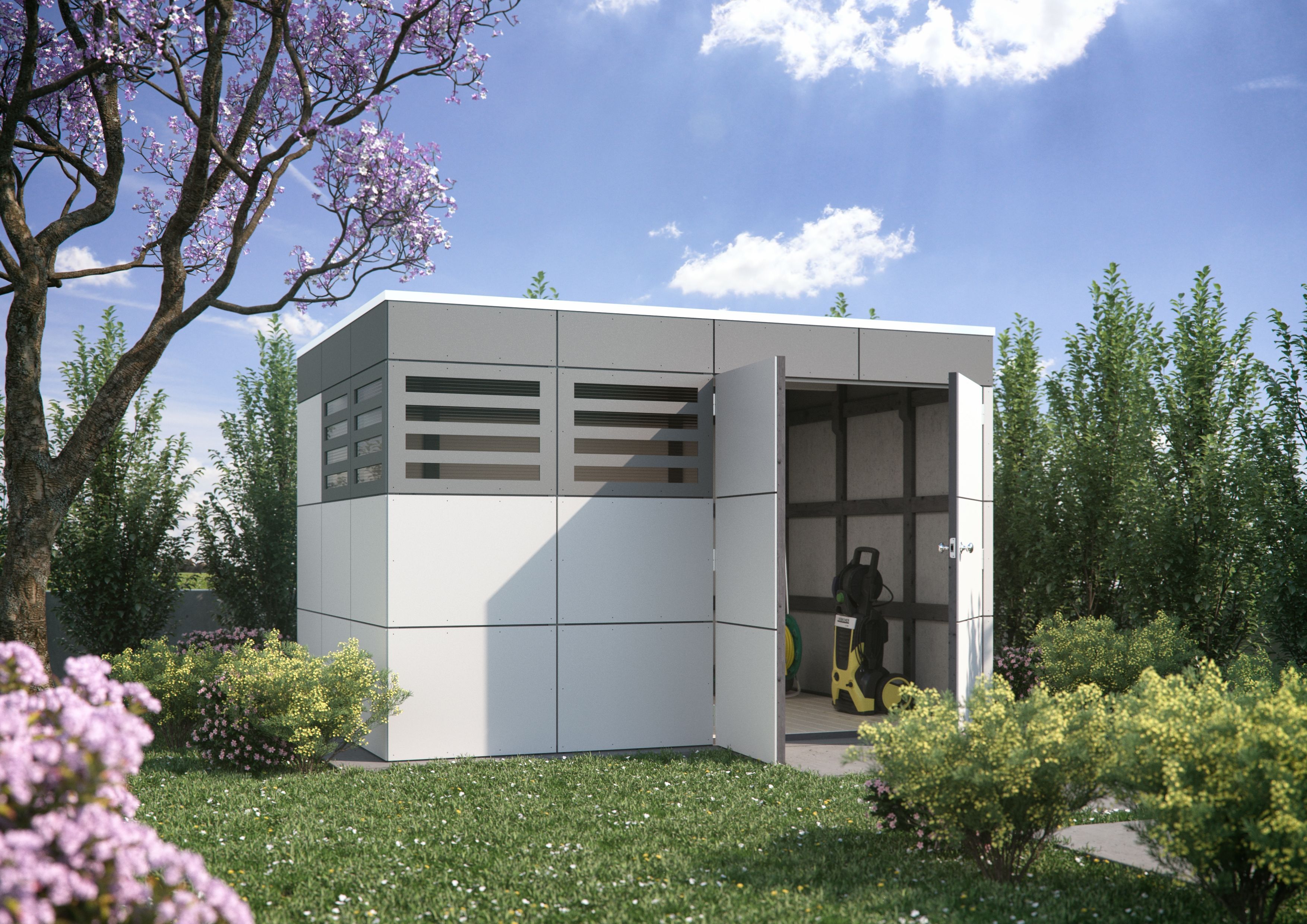 Skan Holz CrossCube Gartenhaus Sydney 4
