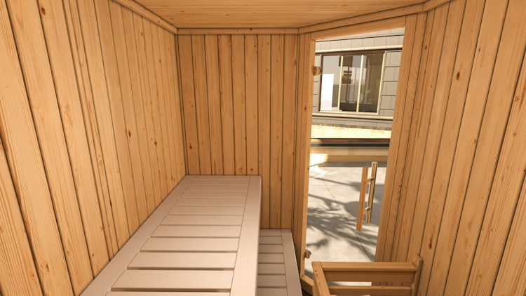 Weka Elementsauna Varberg 1 mit Eckeinstieg - 68 mm