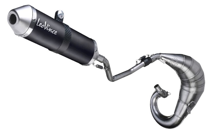 LeoVince Komplettanlage Edelstahl für X-FIGHT Schwarz BETA RR 50 ENDURO '12