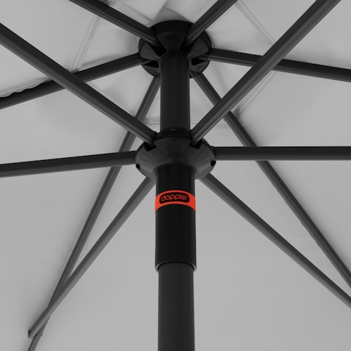 doppler Mittelmastschirm myZONE 300 Push up, Aluminium Anthrazit / 100 % Polyester 180 g/m²