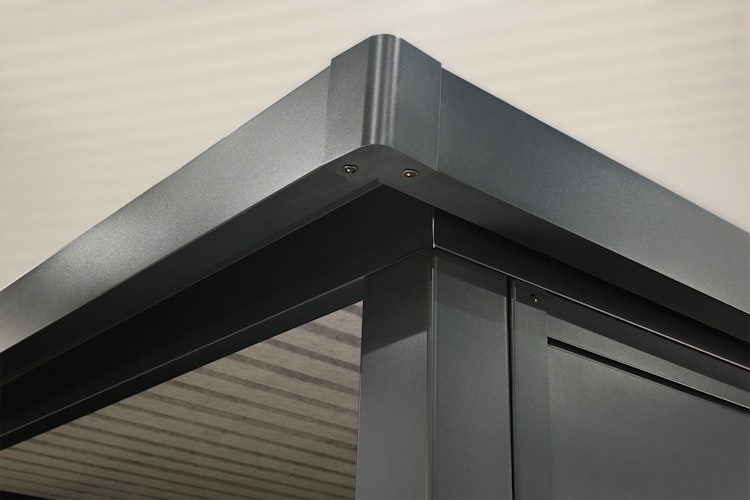 Wolff Finnhaus Premium Metall Gartenhaus Hakon 3030 Anthrazit