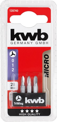 kwb 3 Bits 28mm Tri-Wing Micro SB 128740