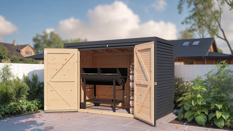 Bertilo Holz Fahrradgarage/Geräteschrank - 18 mm