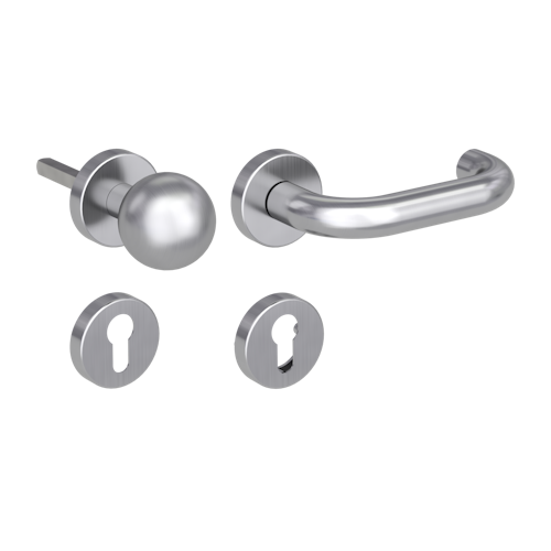 Griffwerk Wechselgarnitur ALESSIA K3-Edelstahl matt-Klipptechnik
