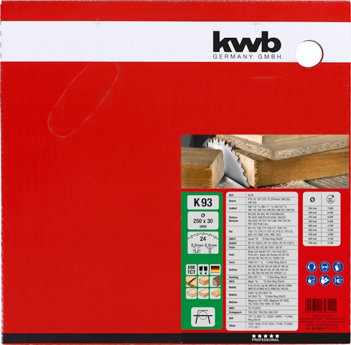 kwb Bk-Sägebl. HM Ø 250 x 30  Z24 589344
