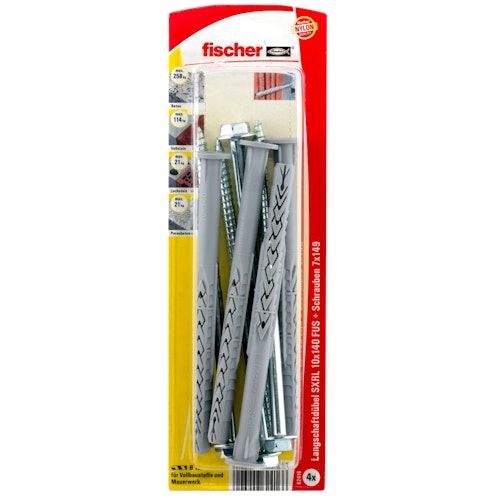 FISCHER Langschaftdübel SXRL 10x140 FUS K (4 St.)