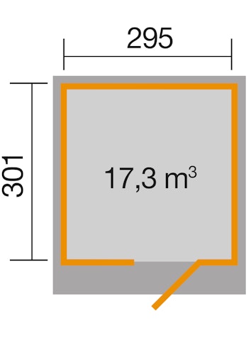 Weka Gartenhaus Designhaus wekaLine 171 - 28 mm