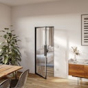 Vorschaubild Flexo aufklebbarer Alusteg für Lofttüren schwarz 1000 x 20 x 3 mm paarweise, inkl. Klebeband