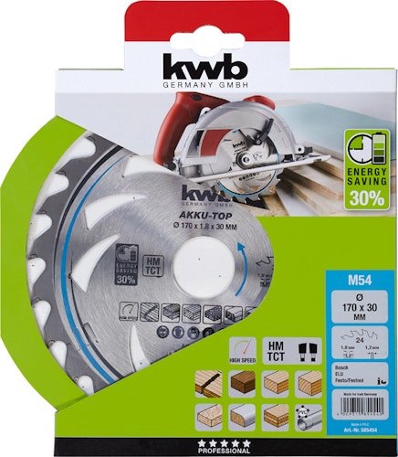 kwb Akku Top Sägebl HM Mit-Dü 170x30 Z24 585454