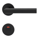 Vorschaubild Griffwerk LUCIA PROFESSIONAL PVD+ Schraubtechnik GK3 Rosetten rund WC rot/weiß Graphitschwarz PVD+