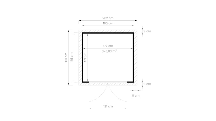 Bertilo Gerätehaus Sylt 1/2/3 - 14 mm
