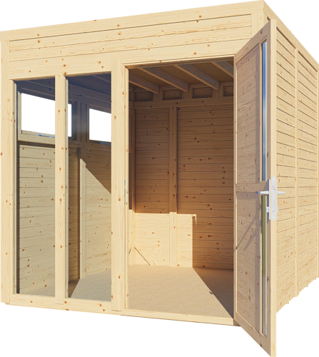 Bertilo Gartenhaus Cubus 2 Office - 19 mm