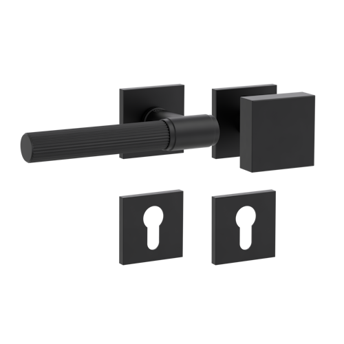 Griffwerk Wechselgarnitur VAYA 136 ARIS fast2fix Fast2Fix Rosetten eckig Knopf SQUARE Graphitschwarz L