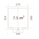 Vorschaubild Palmako Gerätehaus Dan 7,5 m² - 16 mm