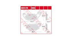 TRW Bremsbelag Typ TRQ Sintermetall Racing mit ECE-R90, Bremsbelag "MCB 878" Satz