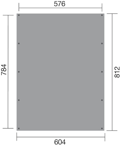 Weka Doppelcarport 609 mit Stahlblech-Trapezdachplatten
