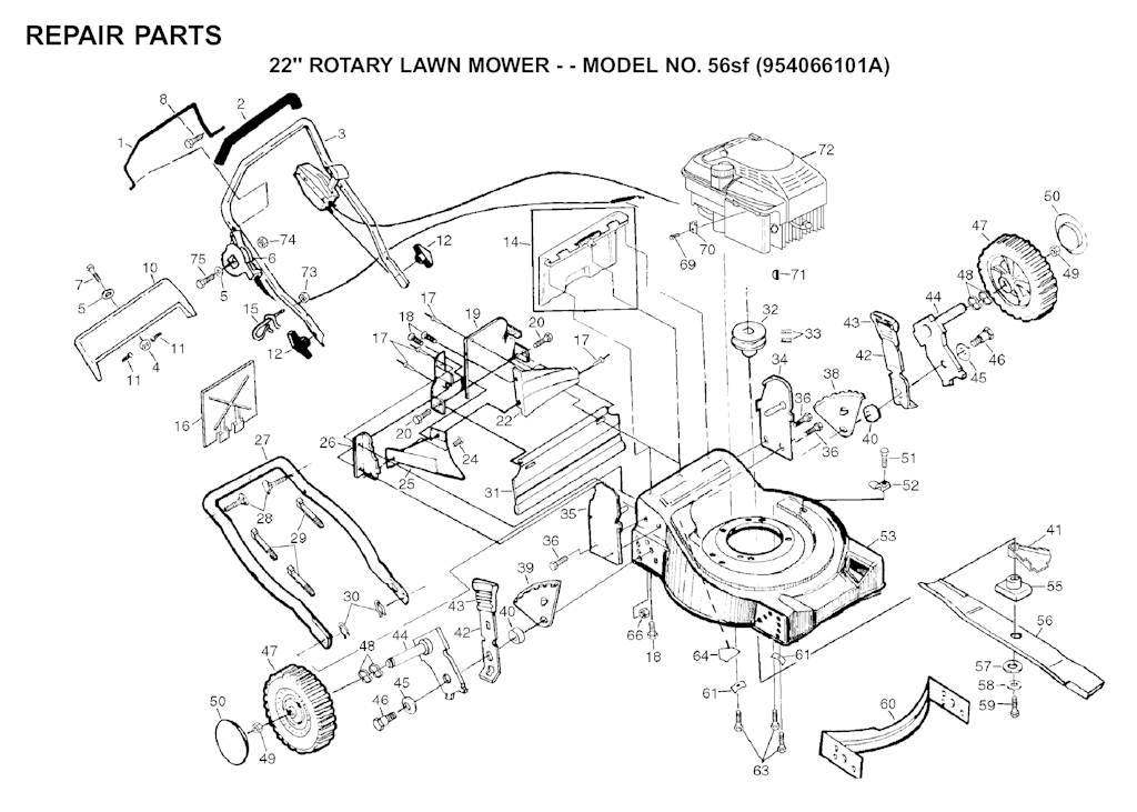 Explosionszeichnung Ersatzteile