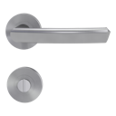 Vorschaubild Griffwerk Türgriff JETTE CRYSTAL K3 Schraubrosette-Edelstahl matt