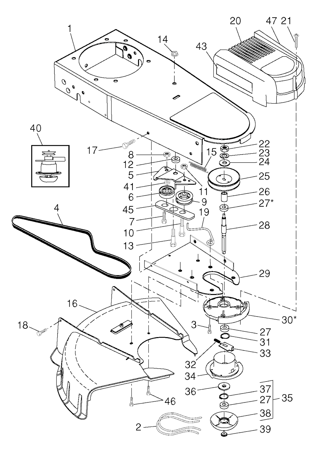 Explosionszeichnung Ersatzteile