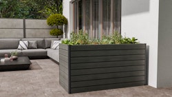 GroJa Solid Rhombus Stecksystem Hochbeet 150 x 70 x 79 cm  Steingrau co-extrdiert