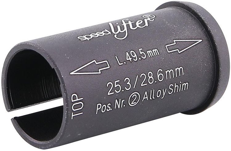 by,schulz Reduzierhülse Speedlifter 25,4 mm schwarz 49,5 lang
