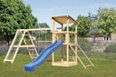 Vorschaubild Akubi Kinderspielturm Anna mit Pultdach inkl. Wellenrutsche, Netzrampe, Doppelschaukel und Klettergerüst