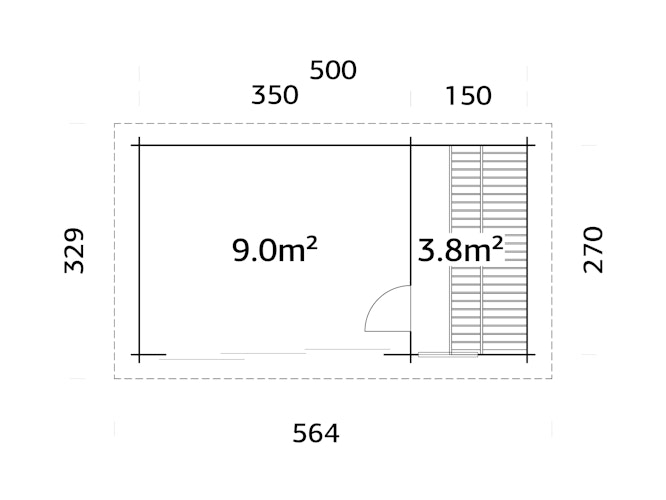 Palmako Saunahaus Sanna 12,8 m³ Slide