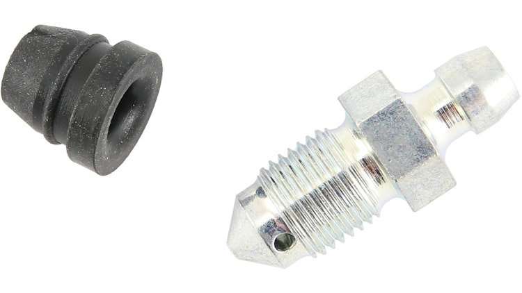 Brembo Bremsenentlüftungsschraube M10 x 1, 15 mm, silber, mit Kappe, für P2 08