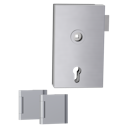 Vorschaubild Griffwerk QUATTRO 1.0 -Edelstahl matt Ganzglastürbeschlagset links -3-teiliger Bandsatz -ohne Griff -PZ