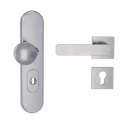 Vorschaubild Griffwerk TITANO Kombi SB_882 ES1 (S2) -Edelstahl matt Kombi-Schutzbeschlag -Knopf/Drücker -mit Griff DESM MINIMAL MODERN-SG-eckig-L -ZA, 72mm -TS 38-50