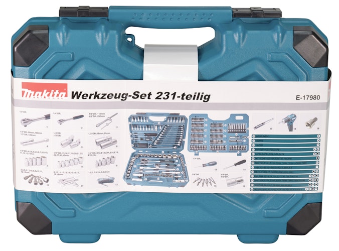 Makita Werkzeug-Set 231-tlg. E-17980