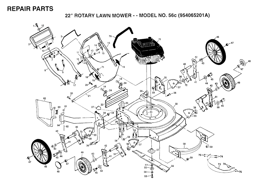 Explosionszeichnung Ersatzteile
