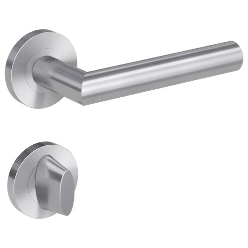 Griffwerk LUCIA PROFESSIONAL Schraubtechnik GK4 -Edelstahl matt  Rosettengarnitur -Schraubt. -WC r/w -TS 40-45mm