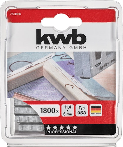 kwb 1800Heftkl Normal 053/C 6 mmSB 353006