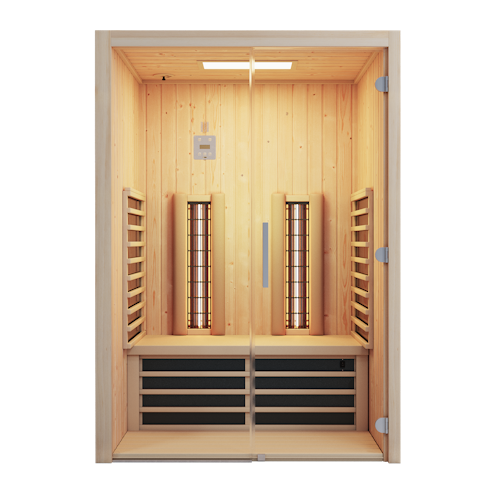 Infraworld Infrarotkabine Fusion Glas 145 Fichte RG inkl. 5-teiligem gratis Zubehörset