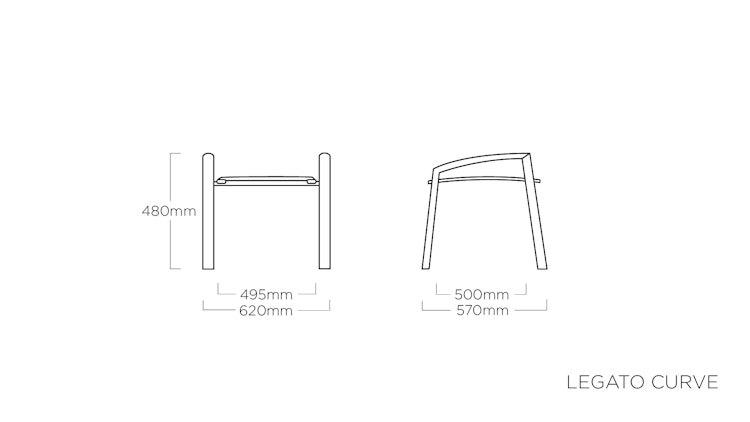 Kettler Hocker LEGATO CURVE, Aluminium Anthrazit / Outdoorgewebe Anthrazit - Sonderaktion