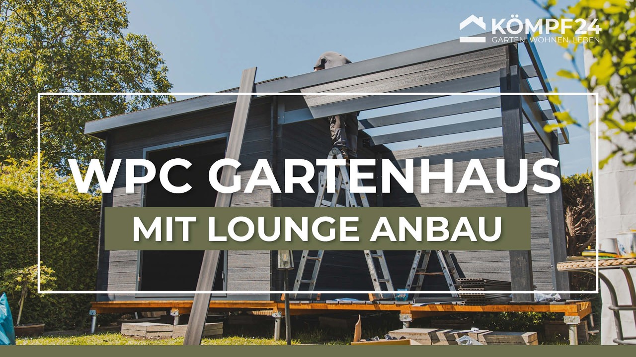 Wolff Finnhaus WPC Gartenhaus Style D / Terra 3030 Anthrazit/Hellgrau - 28 mm 