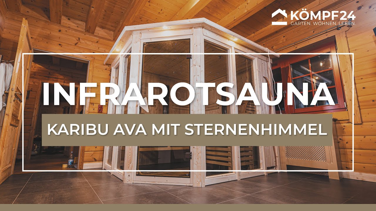 Karibu Multifunktions-Sauna Ava inkl. Infrarotstrahler mit Eckeinstieg 68 mm inkl. gratis Sauna-Zubehörset im Wert von 234,94 €