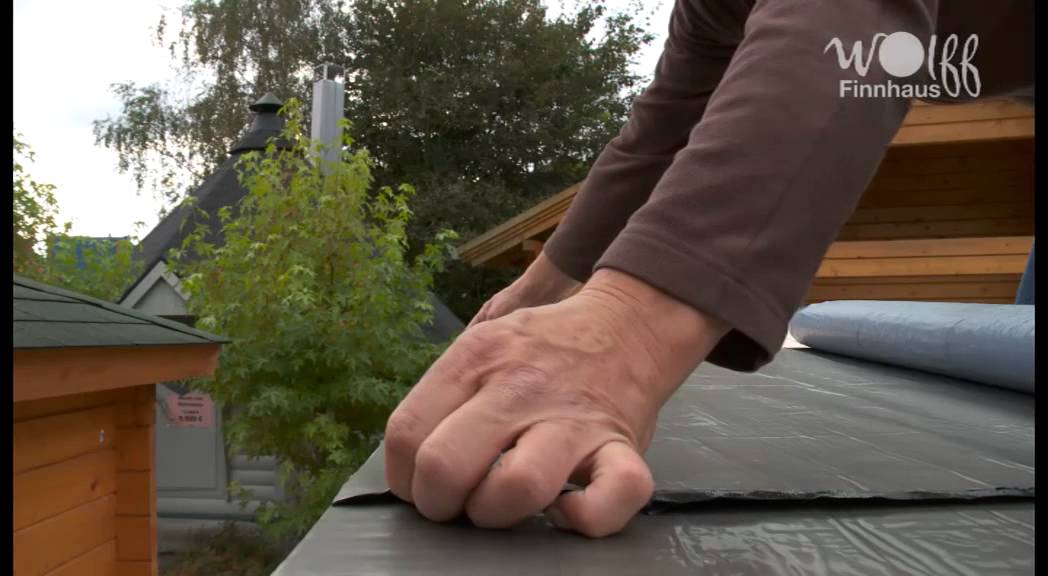 Wolff Finnhaus hochwertige, selbstklebende Dachbahn - Rolle mit 5 m²